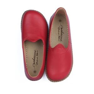 Sabah Style Red Leather Women's Shoes